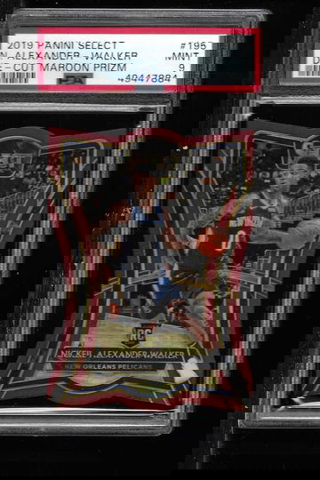 2019 PANINI SELECT N. ALEXANDER WALKER DIE CUT MAROON PRIZM PSA 9