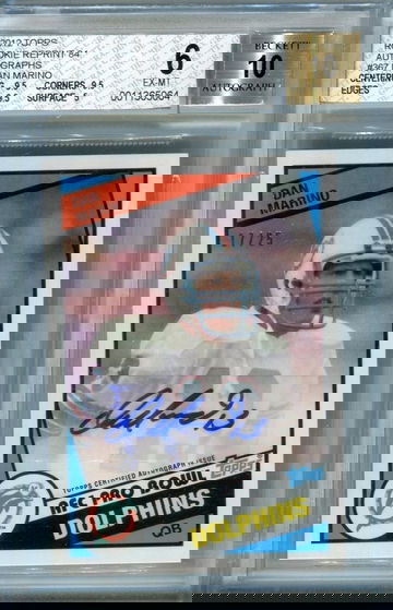2012 Rookie Reprint Dan Marino /25 BGS 6 auto 10