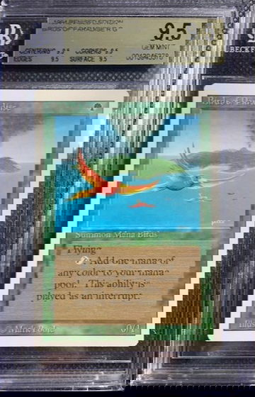 1994 MTG Magic The Gathering Revised BOP Birds of Paradise BGS Quad 9.5 Gem Mint