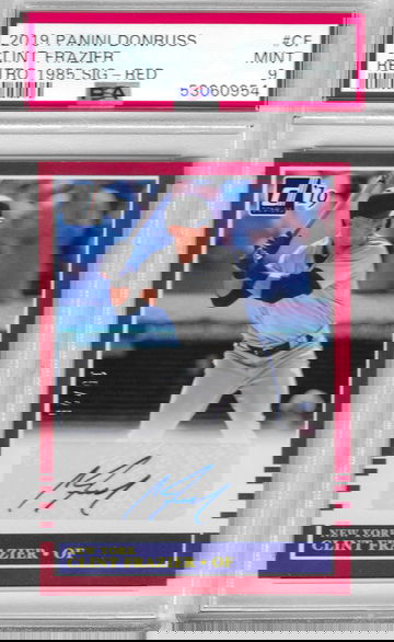 2019 Donruss Clint Frazier Retro 1985 Auto Red PSA 9