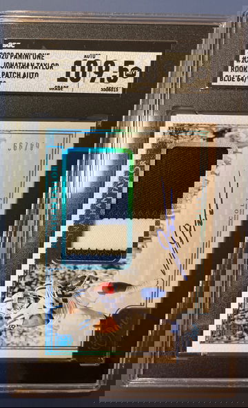 2020 Panini One Jonathan Taylor Rookie Patch Auto Blue SGC 9.5/10