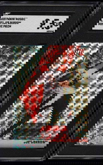 2020 PANINI MOSAIC PRIZMS JOE BURROW ROOKIE RC #201 SGC 9.5 MINT+