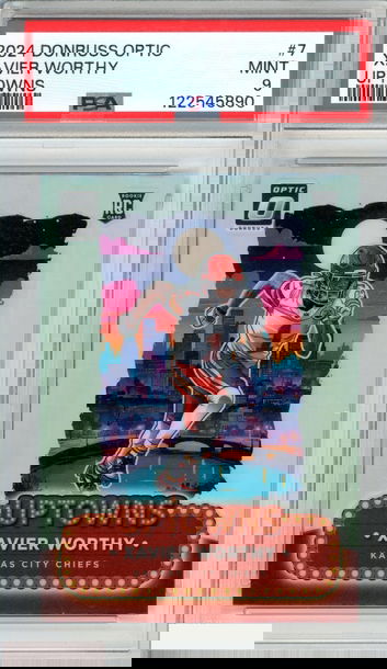 2024 PANINI DONRUSS OPTIC UPTOWNS XAVIER WORTHY #7 ROOKIE RC CHIEFS PSA 9 MINT