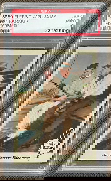 1959 Fleer 67 Ted Williams Sam Snead Two Famous Fisherman PSA 9