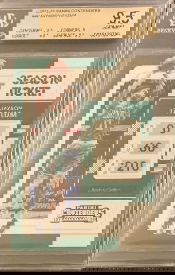 2021-22 Panini Contenders Season Ticket #44 Jayson Tatum - BGS 9.5 Gem Mint ☘️