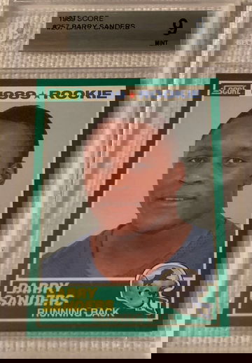 Barry Sanders 1989 Score #257 Rookie Card BGS 9. 9 Centering. HOF'er 