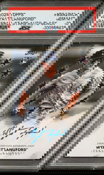 2024 TOPPS BASEBALL STARS AUTO BLACK ROOKIE RC - WYATT LANGFORD #BSA2WLA - PSA 10