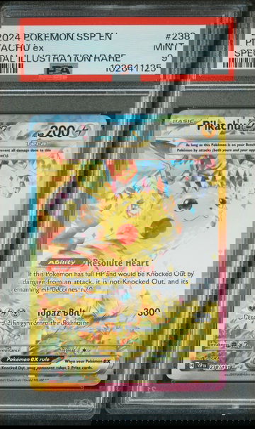 2024 Pokemon Scarlet and Violet Surging Sparks Special Illustration Rare Pikachu Ex #238 PSA 9