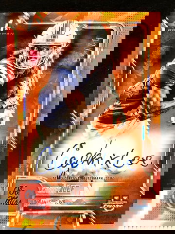 2025 1st Bowman Chrome U Sapphire  Cayden Lee  Orange  On Card Auto  /25  Ole Miss