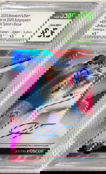 Justin Foscue 2020 Bowman’s Best Refractor Auto CSG9.5 Gem Mint