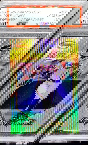 1999 Bowman's Best ATOMIC REFRACTOR Chipper Jones PSA 10 GEM MINT!