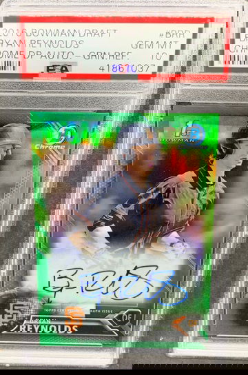 2016 Bowman Chrome Draft Auto Bryan Reynolds Green /99