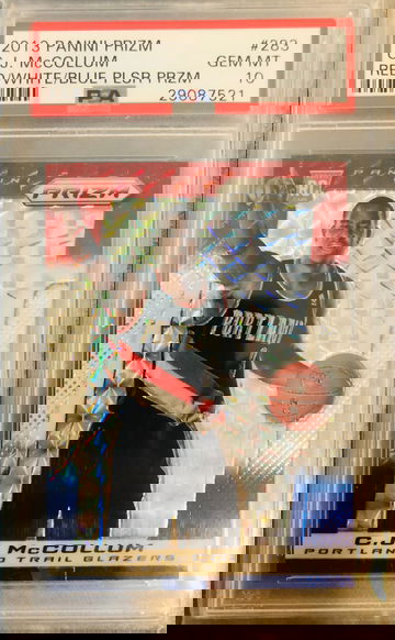 CJ McCollum Prizm Rookie Red White Blue Pulsar 2013 PSA 10 #283