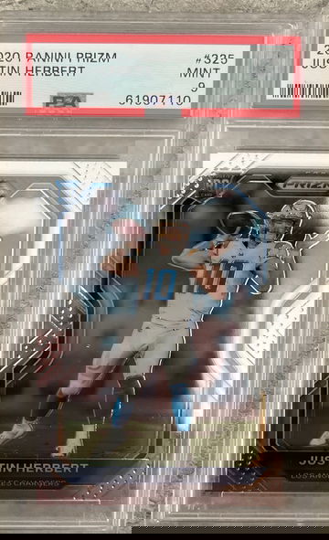 2020 Panini Prizm Justin Herbert Psa 9