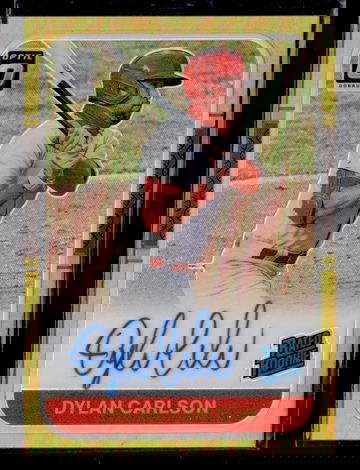 2021 Panini Donruss Optic Gold Dylan Carlson #87RR-DC RC Auto /10