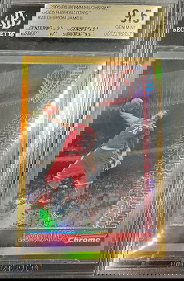 Lebron James 2005-06 Bowman Chrome Gold Refractors #23 BGS 9.5 /50  (9.5 9.5 10 9.5)