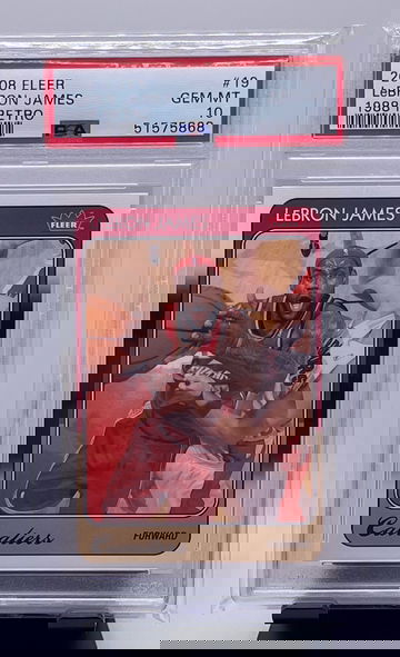2008 Fleer Lebron James 1988 Retro #19 Low Pop (19) PSA 10