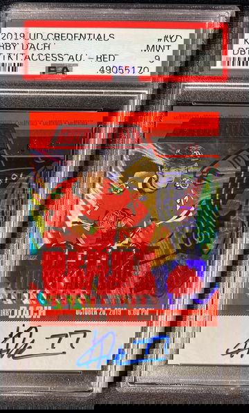 2019 UD credentials Kirby dock debut ticket read auto/65