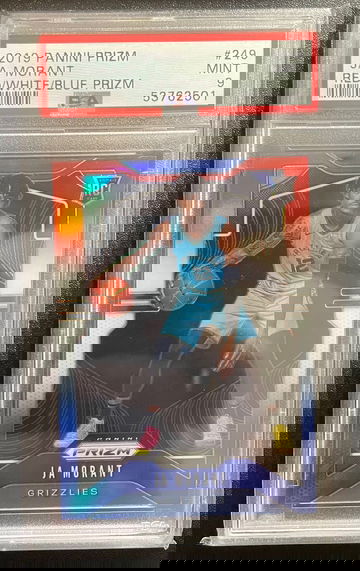 2019 Panini Prizm Red White Blue Ja Morant PSA 9
