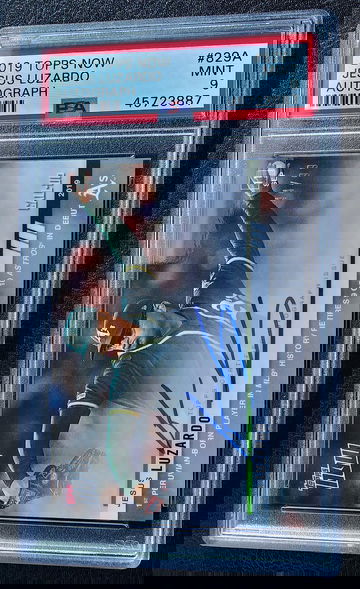 JESUS LUZARDO 2019 TOPPS NOW AUTOGRAPH DEBUT JERSEY MATCH #44 /99