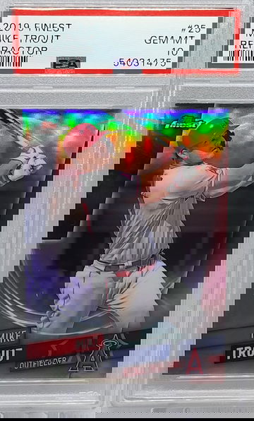 2019 Finest #25 Mike Trout Refractor PSA 10