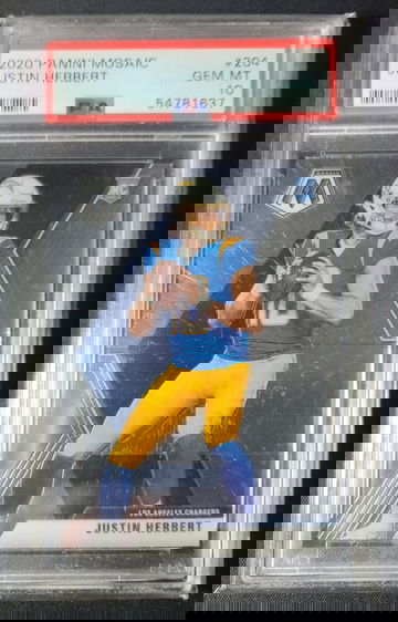 2020 Panini Mosaic Justin Herbert PSA 10