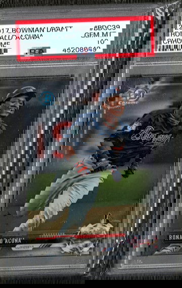 2017 Bowman Chrome Draft Ronald Acuna PSA 10