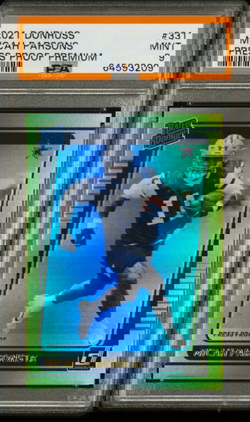 💎🧨 2021 Donruss MICAH PARSONS Press Proof Premium Gold Holo PSA 9 RC  🏈🦁