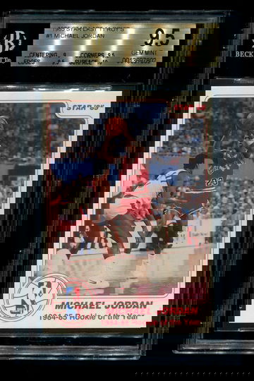 1985 Star Michael Jordan #1 Last 11 ROYS VAR BGS 9.5 GEM MINT