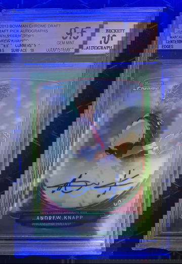 2013 Bowman Chrome DP AUTO GREEN #AK Andrew Knapp BGS 9.5