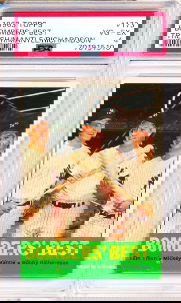 1963 Topps #173 Bombers Best PSA 4 - Just Graded! New Case!