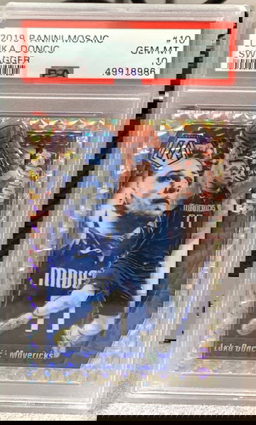 Luka Doncic 2019 Panini Mosaic Swagger #10 Prizm PSA 10 GEM MINT Dallas Maverick