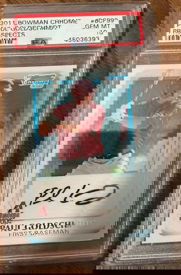 2011 1st Bowman Chrome Paul Goldschmidt BCP99 PSA 10 (Low Pop!)