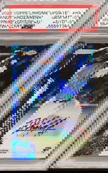 2020 Topps Update Sapphire Randy Arozarena RC Auto PSA 10 Auto 10 Pop 1