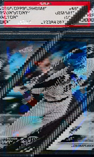 2016 Topps Chrome 45 Trevor Story Refractor RC PSA 10 GEM MINT 4767