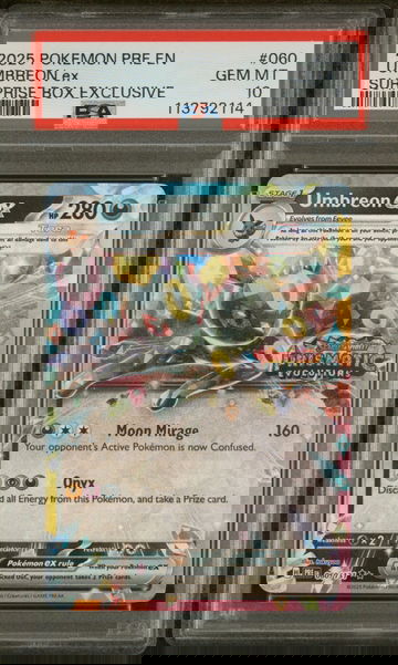 2025 Pokemon Scarlet and Violet Prismatic Evolutions Surprise Box Exclusive Umbreon Ex #60 PSA 10