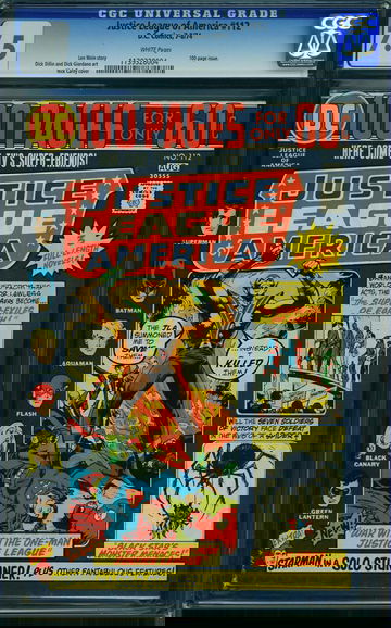 JUSTICE LEAGUE OF AMERICA #112, CGC 7.5 VF-