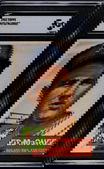 1953 Topps Baseball Ed McGhee #195 SGC 5