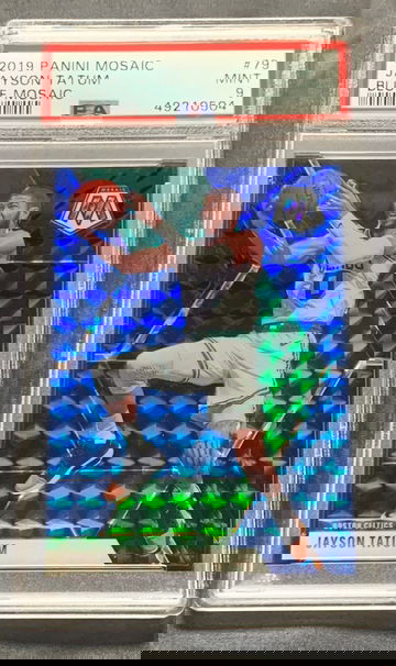 2019 Mosaic Jayson Tatum Blue #1/99 PSA 9