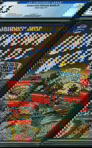 JOURNEY INTO UNKNOWN WORLDS #6, CGC 6.5 FN+