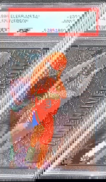 Allen Iverson 1996 Fleer Metal #201 PSA 9