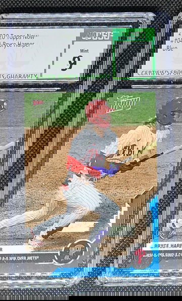 2020 Topps Now #104 Bryce Harper Blue 01/49 CSG 9 Mint