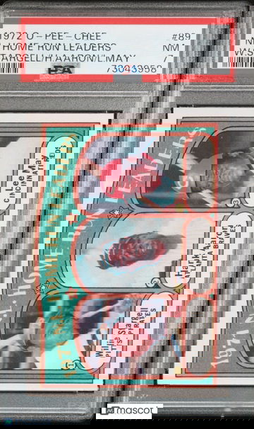 1972 O-Pee-Chee Baseball NL Home Run Leaders #89 PSA 7 W.Stargell/H.Aaron/L/May