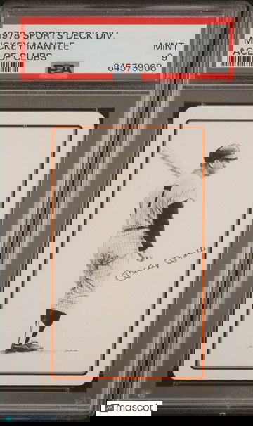 1978 Sports Deck Divison Mickey Mantle PSA 9 - Yankees - Ace of Clubs