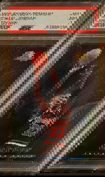 1995 Skybox Premium Meltdown #M1 Michael Jordan HOF GOAT Bulls PSA 7 Rare Insert