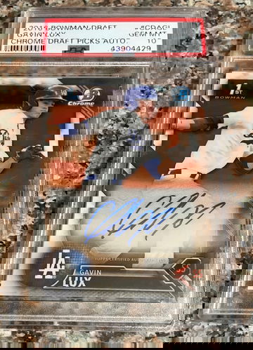 2016 Bowman Draft Chrome Draft Picks Auto Gavin Lux PSA 10 GEM MT