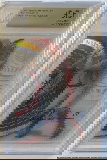 2017 Bowman High Tek Rhys Hoskins Rookie Auto BGS 9.5