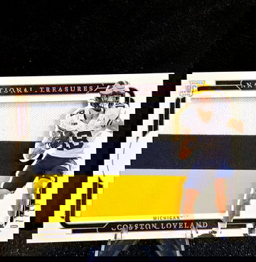 2025 National Treasures Collegiate FOTL Colston Loveland Patch/10 Michigan Bears