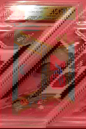 2007-08 SP ROOKIE THREADS GOLD ROOKIES #68 AARON BROOKS AUTO 01/50 BGS 9.5 GEM MINT