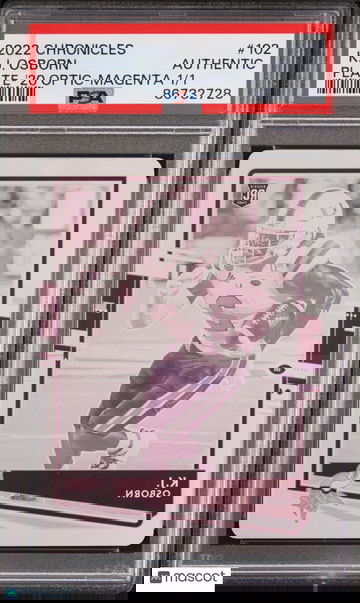 2022 Donruss Optic #102 K. J. Osborn Rookie Printing Plate Magenta 1 of 1